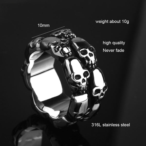 Skull Men Stainless Steel Ring