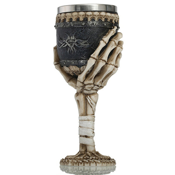3D Gothic Resin Stainless Steel Skull Cup
