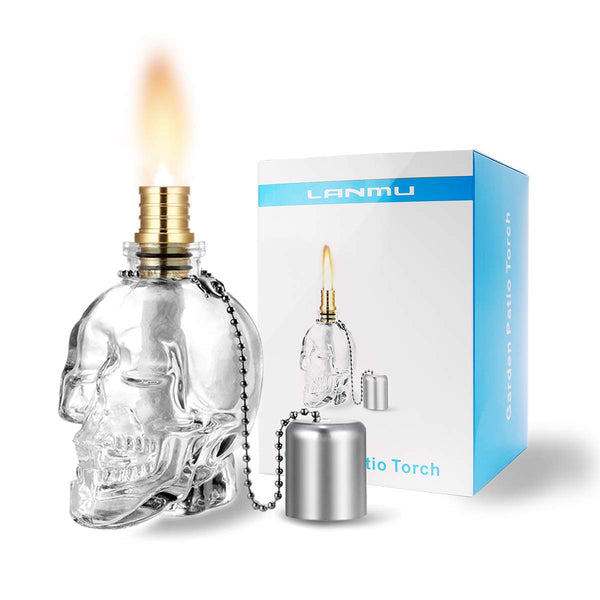 Skull Glass Decanter Lantern