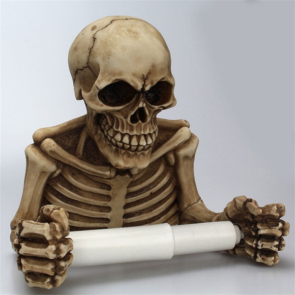 Skull Toilet Paper Holder Wall Mount