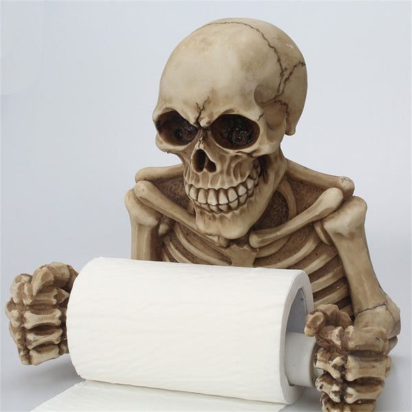 Skull Toilet Paper Holder Wall Mount