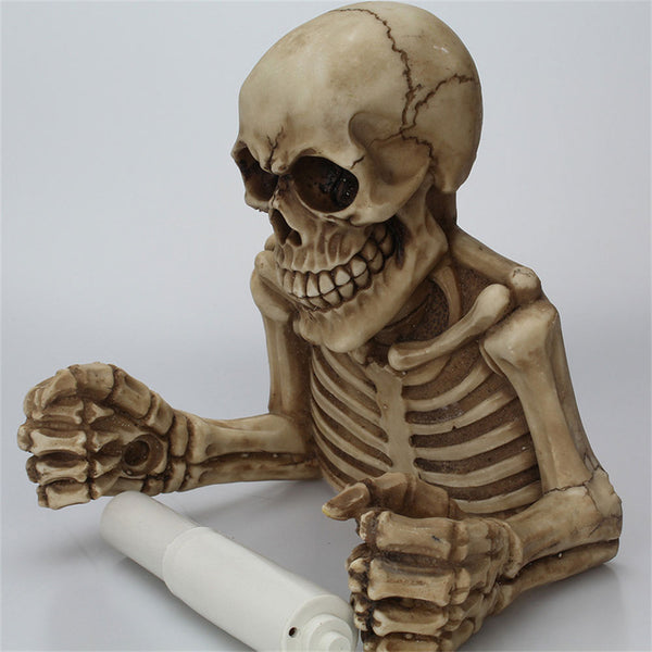 Skull Toilet Paper Holder Wall Mount