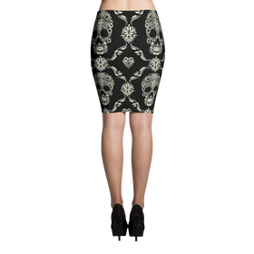 Skull Pencil Skirt