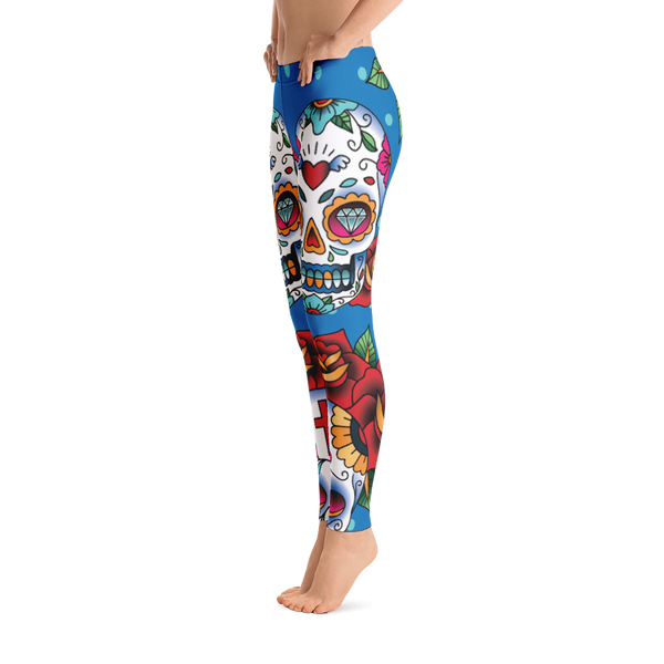 Rose Skull Leggings For Women