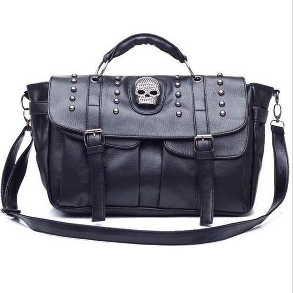 Skull Rivet Shoulder Bag