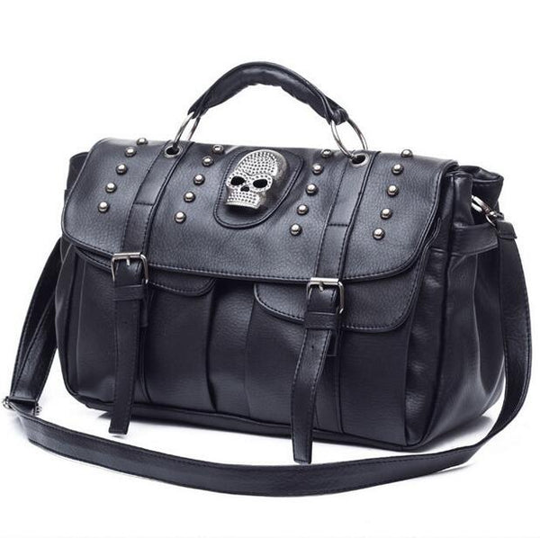 Skull Rivet Shoulder Bag