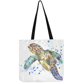 Sea Turtle Watercolor Tote Bag