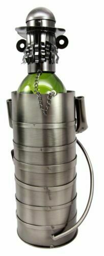 Premium Metal Firefighter Wine Bottle Holder