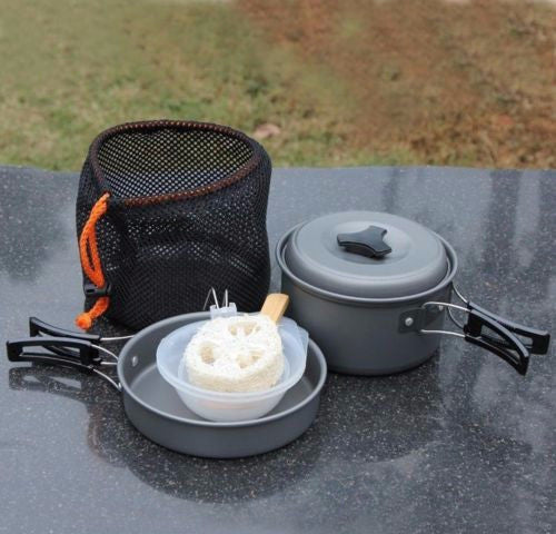 8pcs Outdoor Camping Cookware Cooking Pot Pan Set - Free Shipping