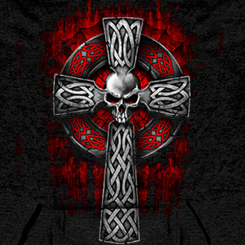 Black Celtic Cross Pocket Hoodie