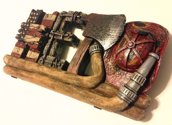 Fireman Fire & Rescue Hero Statue - Free Shipping