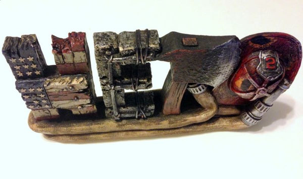 Fireman Fire & Rescue Hero Statue - Free Shipping