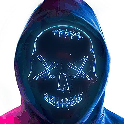 Skull Purge LED Light Up Mask
