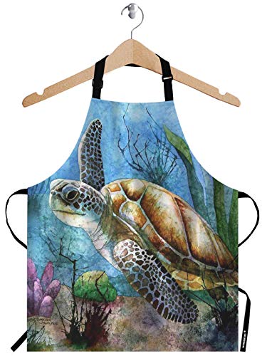Sea Turtle Oil Painting Apron