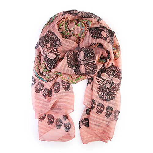 Sugar Skull Print Scarf Wrap