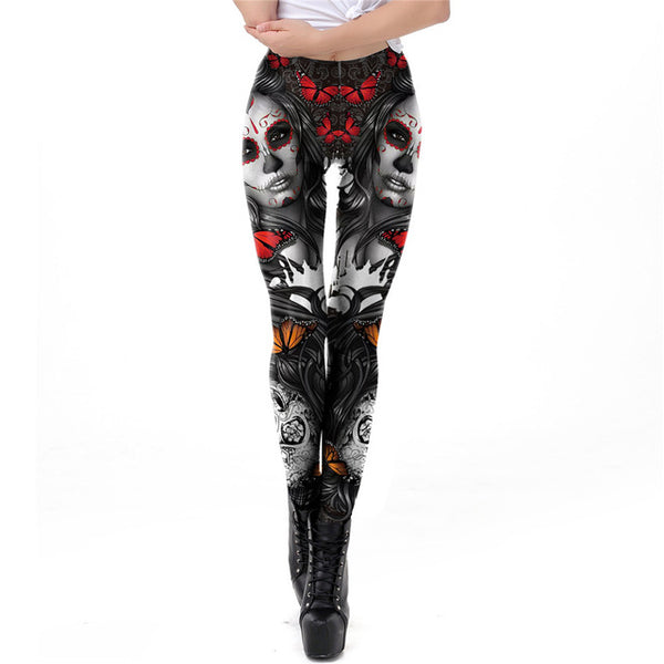 Skull Legging Rose Girl Skull Leggings