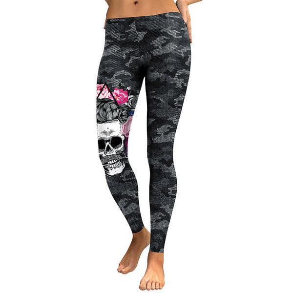 Skull Head Camouflage Legging