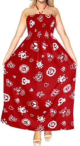 Skull Maxi Skirt Backless Sundress