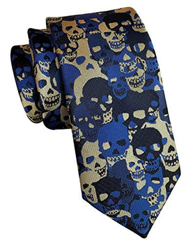 Men Skull Skeleton Necktie