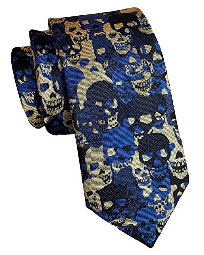 Men Skull Skeleton Necktie