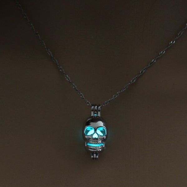 Glow in the Dark Choker Skull Statement Necklace