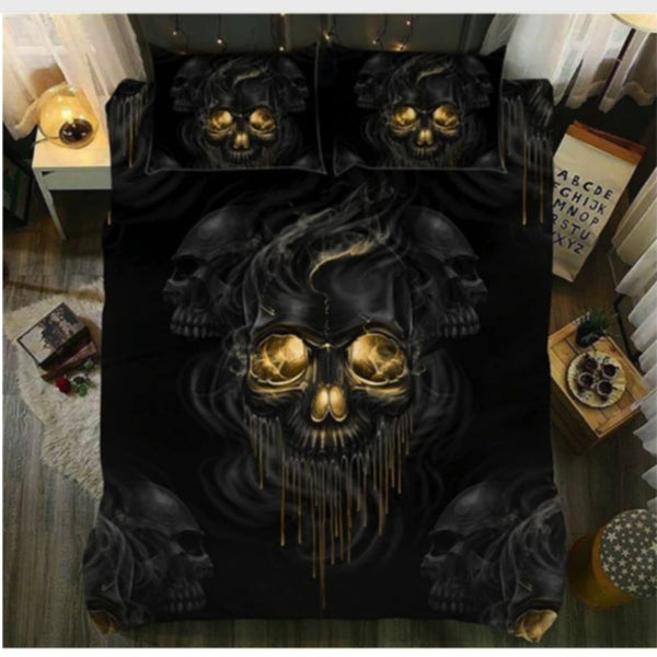 MELTING SKULL DUVET COVER SET