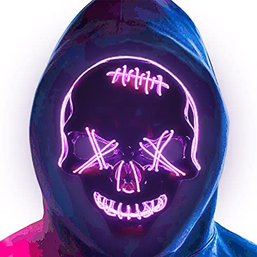 Skull Purge LED Light Up Mask