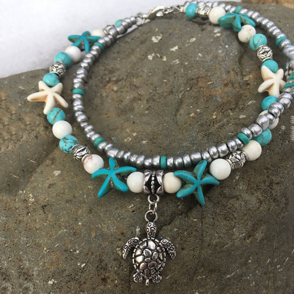 Multiple Layer Sea Turtle Beads Anklets Bracelet