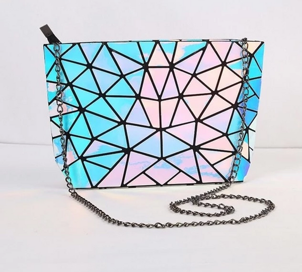 LUMINOUS ABSTRACT SEA TURTLE SHELL COLOR CHANGING CROSSBODY BAG