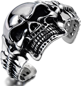 Skull Cuff Bangle Bracelet