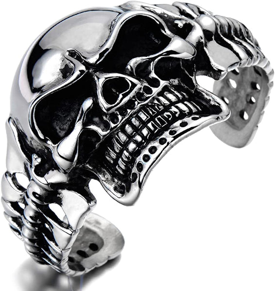 Skull Cuff Bangle Bracelet