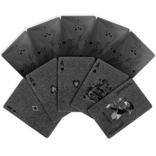 Black Skull Waterproof Deck Playing Cards