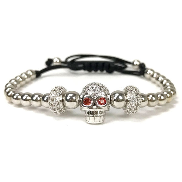 Unisex Skull Charm Bracelet