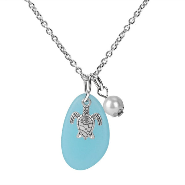 Silver Sea Turtle Pendant Necklace