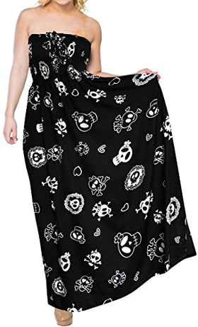 Skull Maxi Skirt Backless Sundress