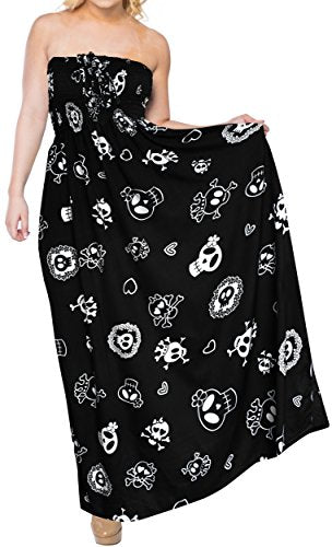 Skull Maxi Skirt Backless Sundress