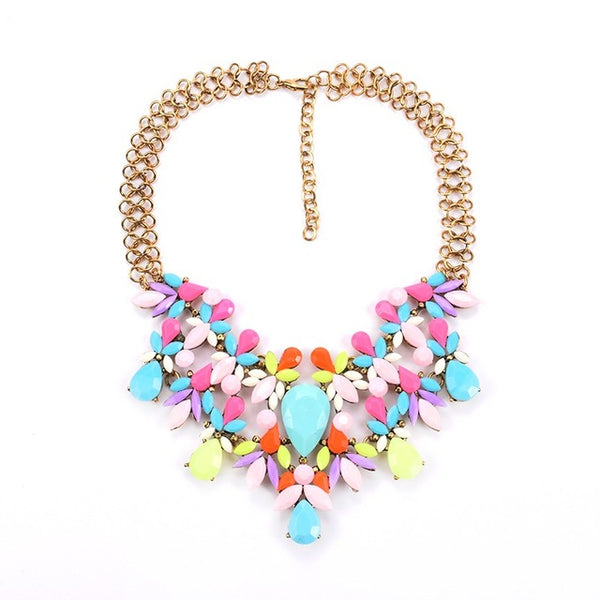 Women Fashion Luxury Choker Gem Statement Necklace