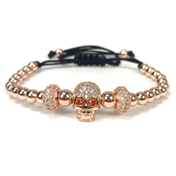 Unisex Skull Charm Bracelet