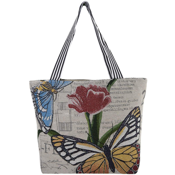 Canvas Butterfly Travel Tote Bag
