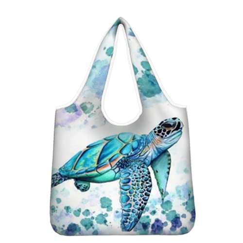 Sea Turtle Reusable Tie Dye Tote Bag