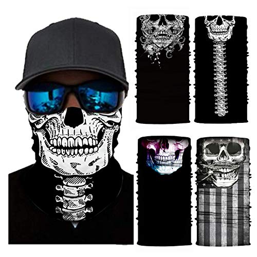 4 Pack Multifunctional Skull Face Mask