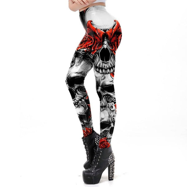 Skull Rose Leggings