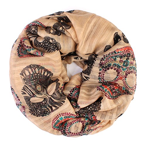 Sugar Skull Print Scarf Wrap