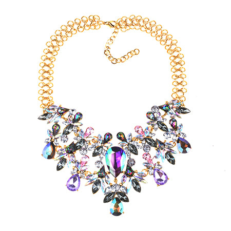 Women Fashion Luxury Choker Gem Statement Necklace