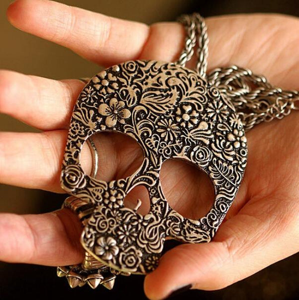 Skull Floral Necklace