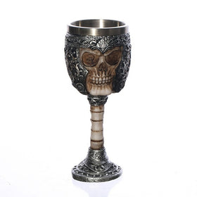 3D Gothic Resin Stainless Steel Skull Cup
