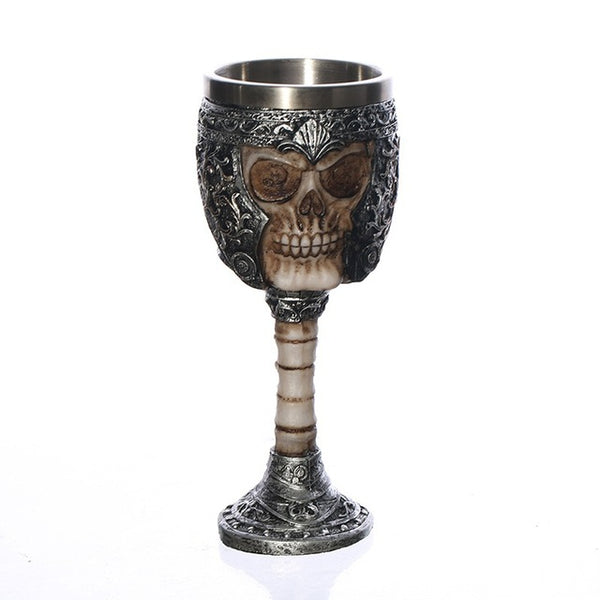 3D Gothic Resin Stainless Steel Skull Cup