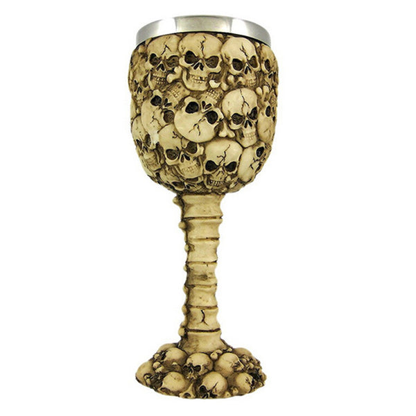 3D Gothic Resin Stainless Steel Skull Cup