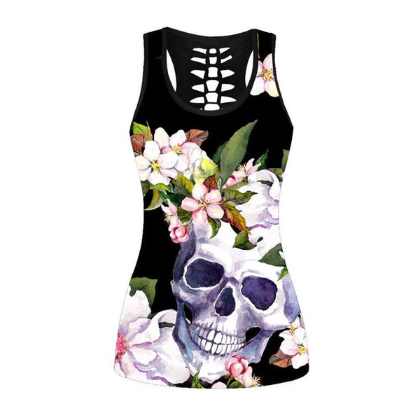 Women 3d Print Skulls Sleeveless Tops