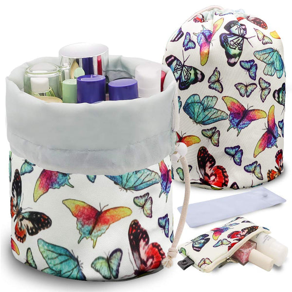 Portable Butterfly Makeup Toiletry Cosmetic Travel Organizer Bag